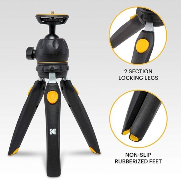 KODAK PhotoGear Mini Adjustable Tripod with Remote, Black. NIB! - Picture 5 of 13